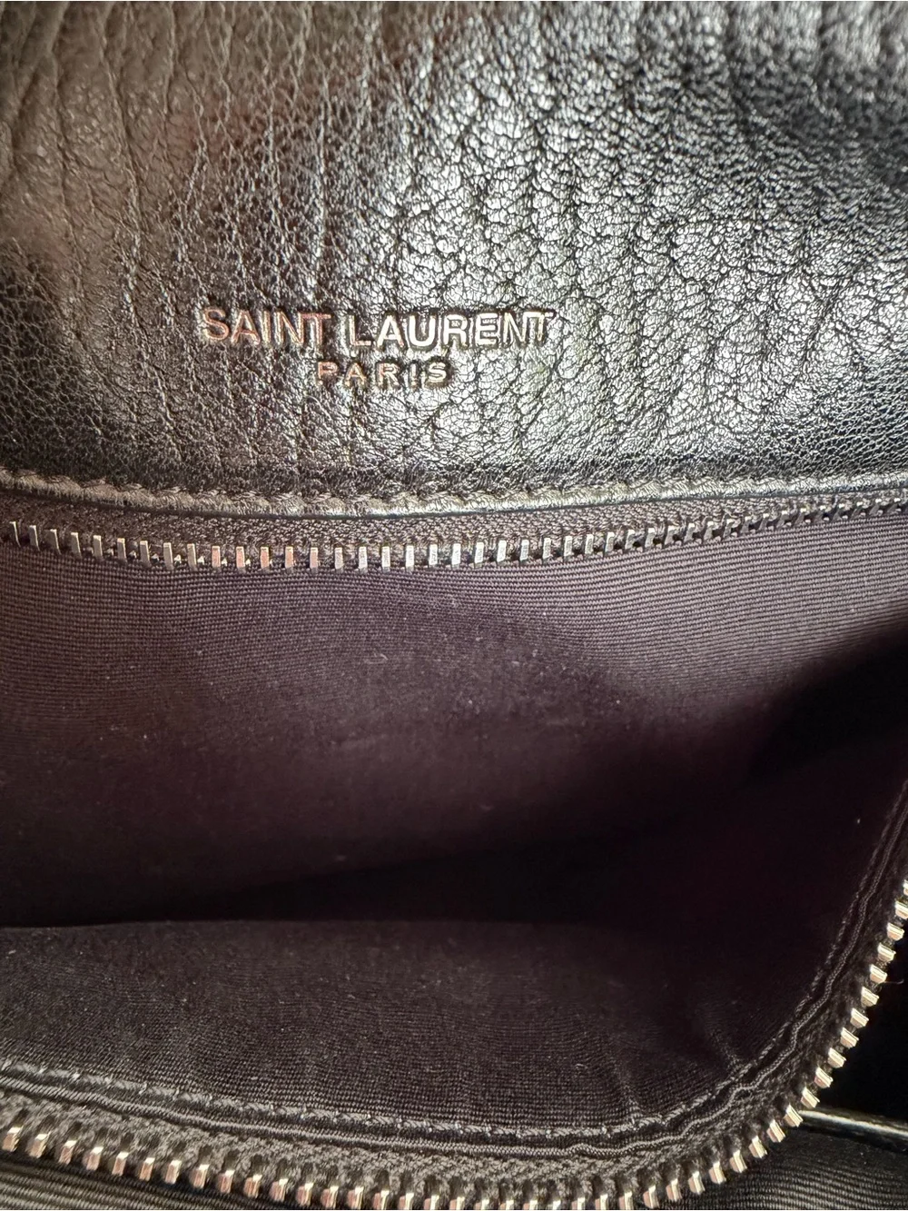 Saint Laurent Black Lamb Niki Signature Leather Shoulder Bag Silver Hardware